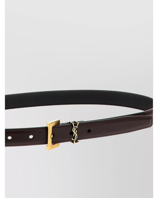 Saint Laurent Multicolor Calf Leather Slim Belt