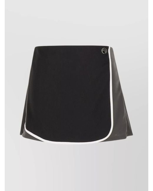 Ambush Black Two Tone Pleated Miniskirt