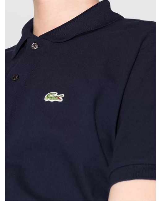 Lacoste Blue Cotton Polo Shirt for men