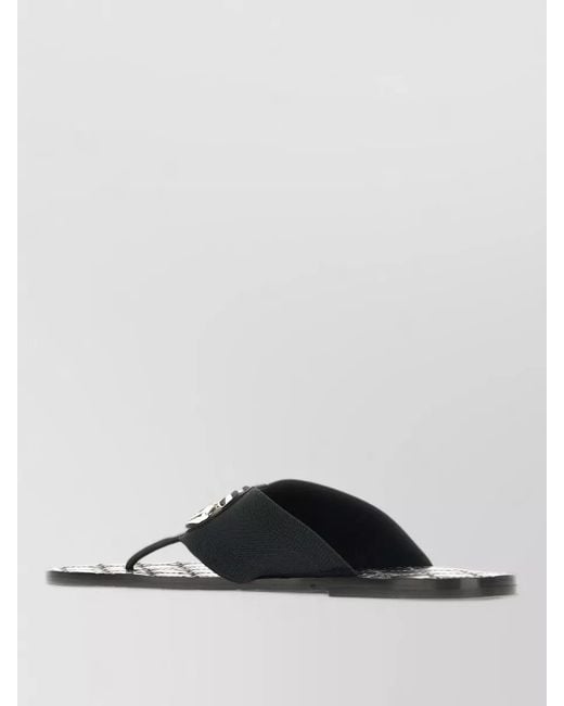 Gucci Multicolor Fabric Leather Thong Sandals Flat Sole for men