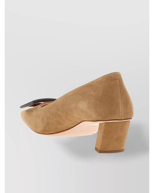 Roger Vivier Brown Suede Belle Vivier Pumps