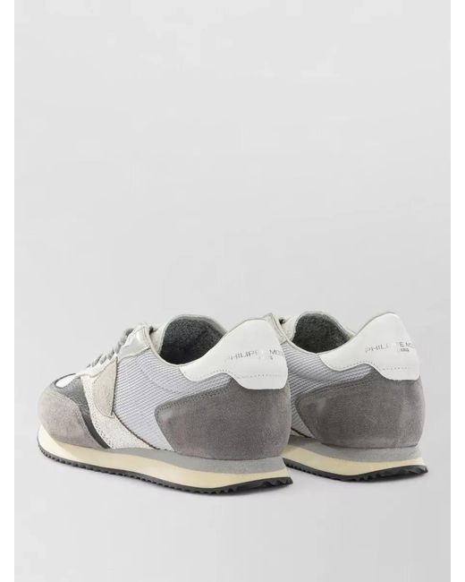Philippe Model White Leather Low-Top Sneakers for men