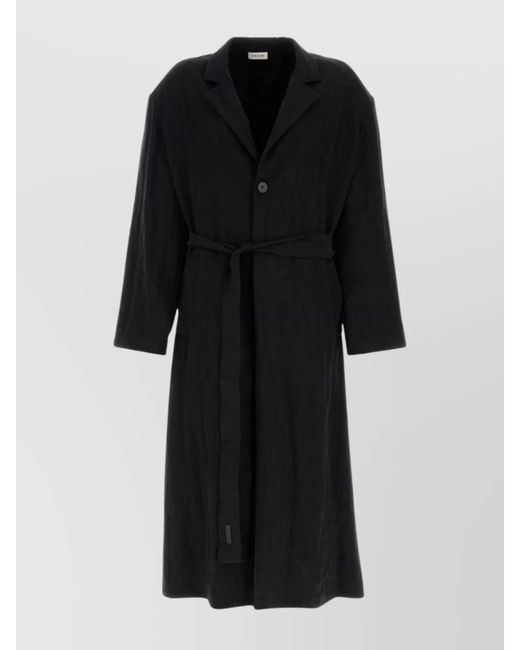 Fear Of God Black Lyocell Trench Coat for men