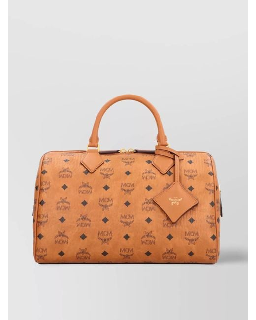 MCM Orange Boston Ella Cross-Body Bag