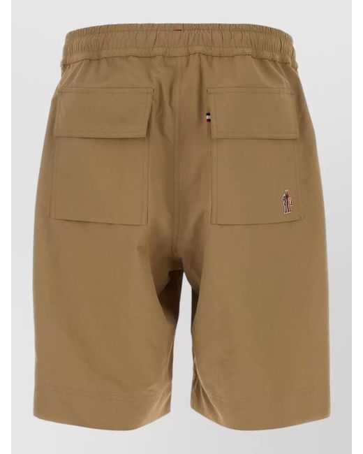 Moncler Natural Tailored Polyester Bermuda Shorts Front Back Pockets for men