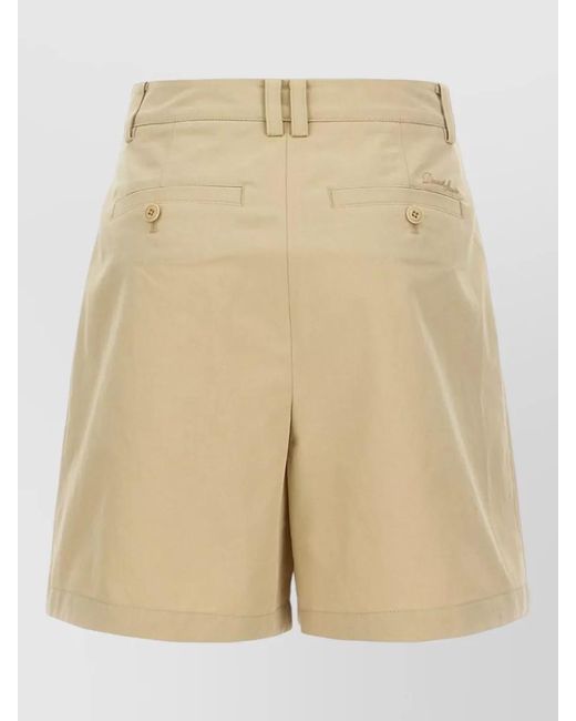 DUNST Natural Cotton Blend Bermuda Shorts Belt Loops