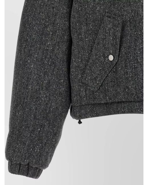 Brunello Cucinelli Black Hooded Silk Nylon Coat Elastic Cuffs Pockets
