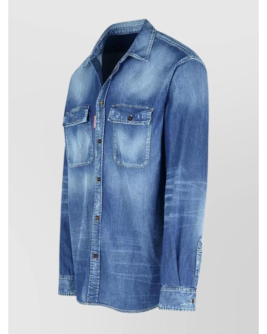 DSquared² Blue Denim Shirt for men