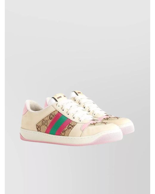 Gucci White Crystal-Embellished Low-Top Sneakers