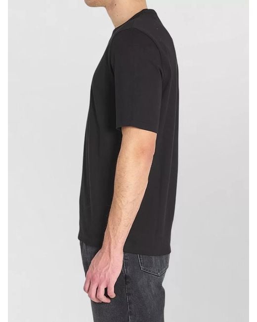 Saint Laurent Black Cotton Regular-Fit Short-Sleeve T-Shirt for men