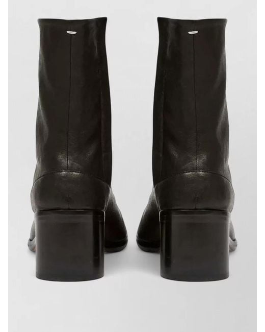 Maison Margiela Black Tabi Split Toe Ankle Boots Block Heel for men
