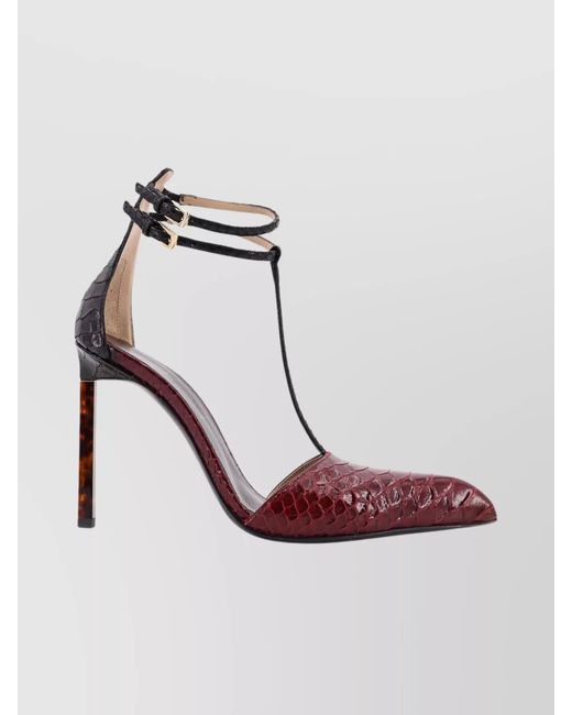 Tom Ford Pink Leather Python-Effect Pumps