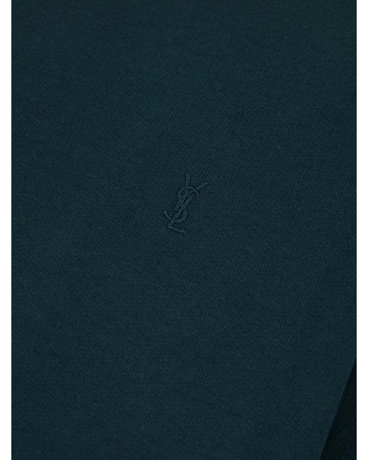 Saint Laurent Blue Cotton Sweatshirt for men