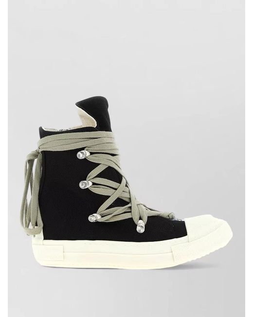 Rick Owens Black Megalace Sneaks Boots