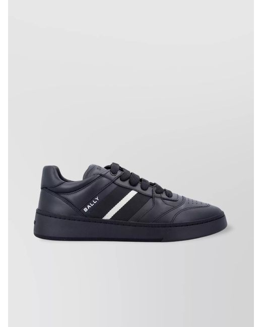 Bally Blue Rebby Sneakers With Rubber Sole And Perforated Toe for men