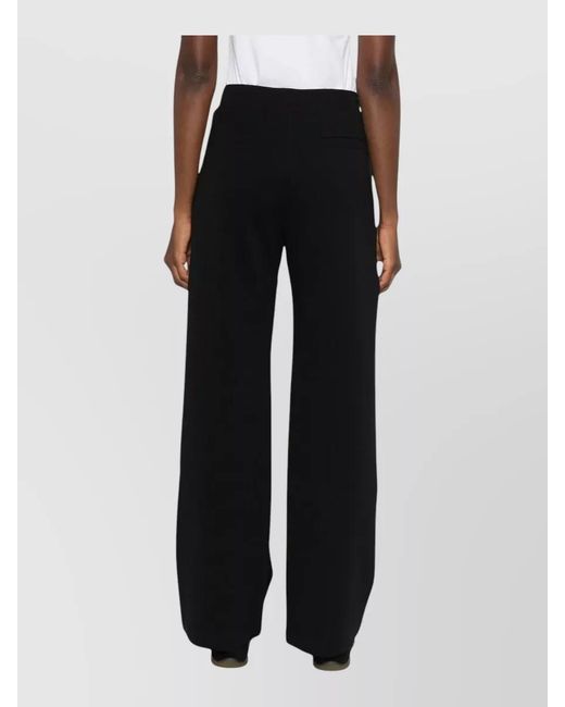 Max Mara Black Lounge Trousers Casual Fit Wide Leg