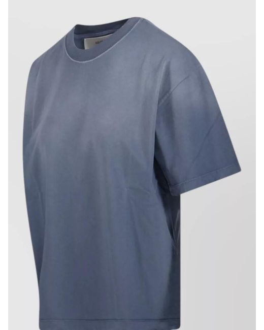 Golden Goose Deluxe Brand Blue Boxi Logo Patch Crew Neck T Shirt