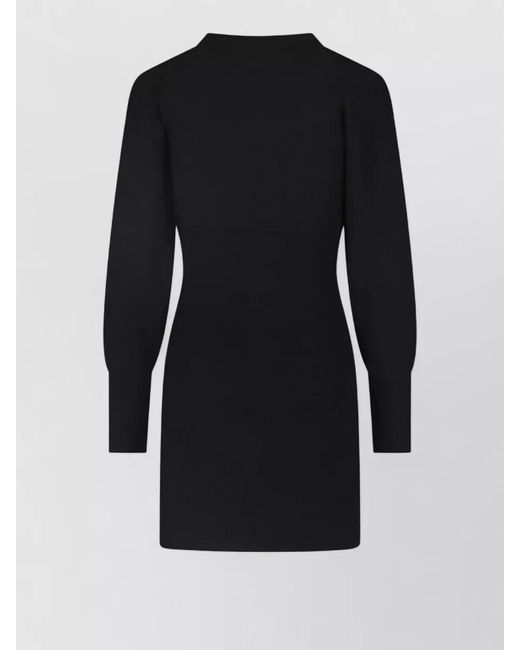 Anine Bing Black Belt Tunic Length Fitted Crew Neck