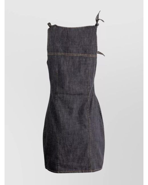 Coperni Black Cotton Sleeveless Mini Dress