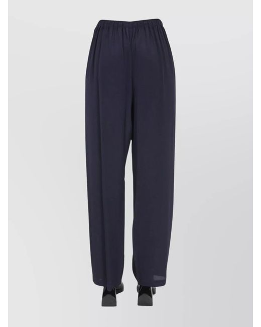 Vivienne Westwood Blue Silk Wide-Leg Trousers