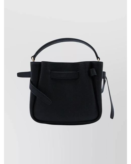 Tory Burch Black Romy Mini Leather Bucket Bag