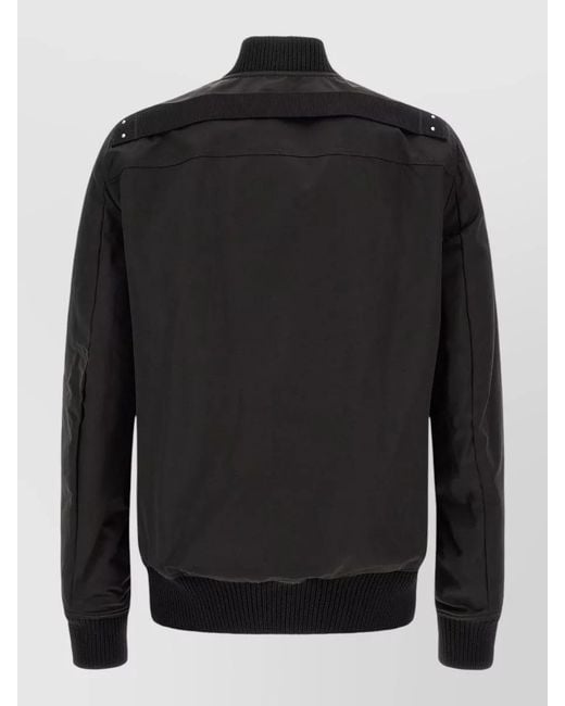 Rick Owens Black Heizer Flight Regular Fit Casual Bomber Jacket for men
