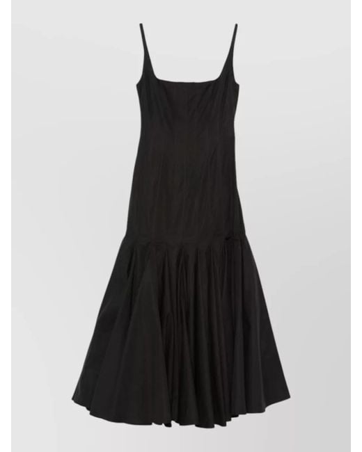 Jacquemus Black Knee Length Dress Pleated Skirt Bodice