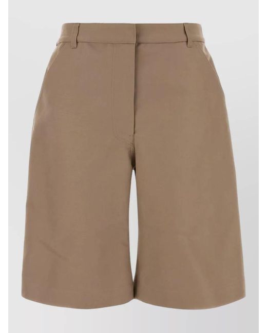 Balenciaga Natural Cotton Bermuda Shorts