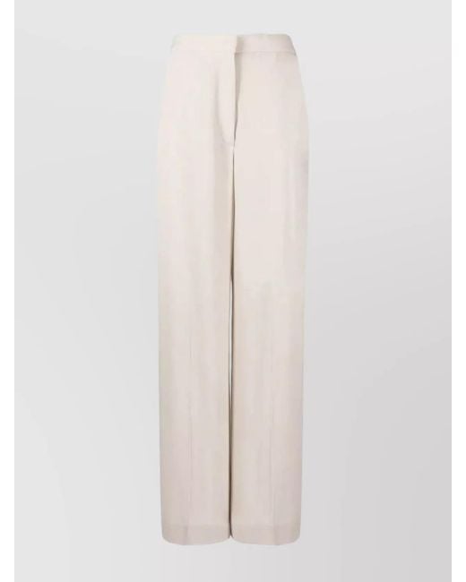 Fabiana Filippi White Viscose Wide-Leg Trousers