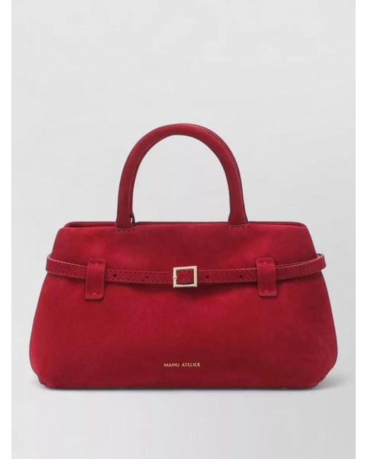 MANU Atelier Shoulder Bag Structured Shape Top Handle Buckle