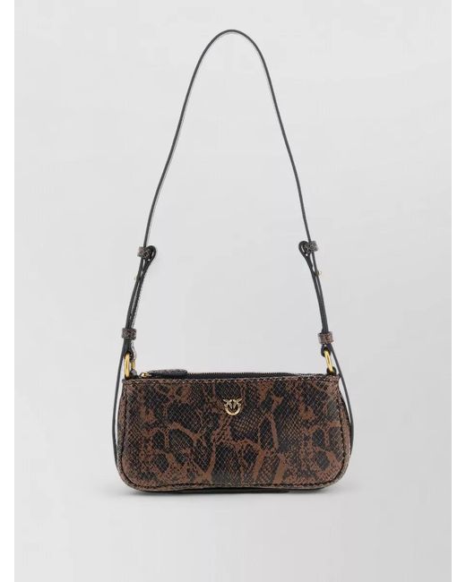 Pinko White Love Bag Leather Shoulder Bag