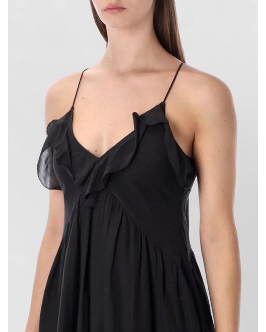 Isabel Marant Black Vasma Organic Cotton Voile Dress