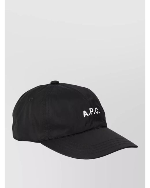 A.P.C. Black Logo Baseball Cap for men
