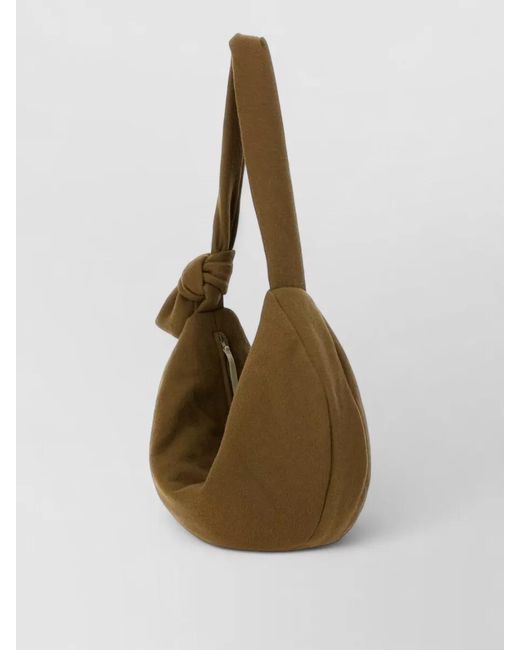 Alysi Natural Shoulder Bag Knotted Strap Soft Structure
