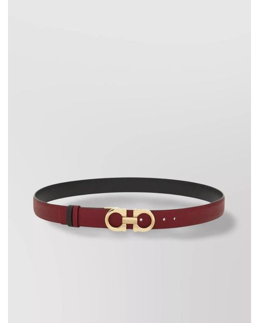 Ferragamo Multicolor Reversible Leather Gancini Belt