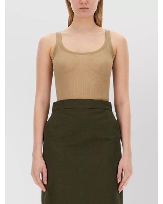 Max Mara Green Silk Tank Top