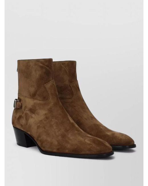 Céline Brown Suede Leather Ankle Boots for men