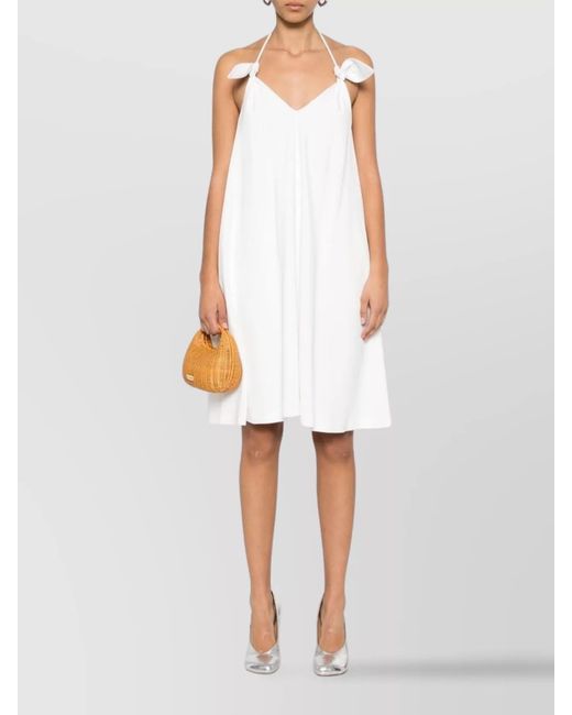 Loewe White Halterneck Midi Dress