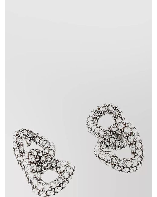 Isabel Marant Metallic Crystal-Embellished Hoop Earrings
