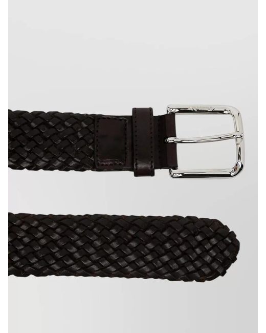 Church's Black Leather Belt Woven Design Casual Style for men