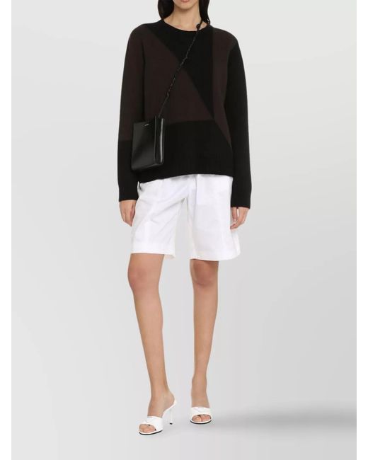 Jil Sander Black Ribbed Wool Crew-Neck Jumper