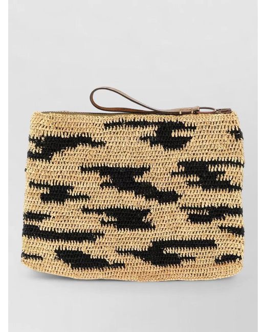 IBELIV Metallic Ampy Clutch Bag Woven Texture Strap