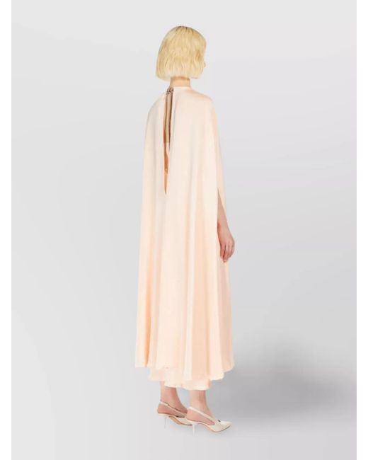 Max Mara Natural Silk Cape Detail Mini Dress