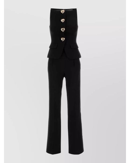 Self-Portrait Multicolor Wool Jumpsuit