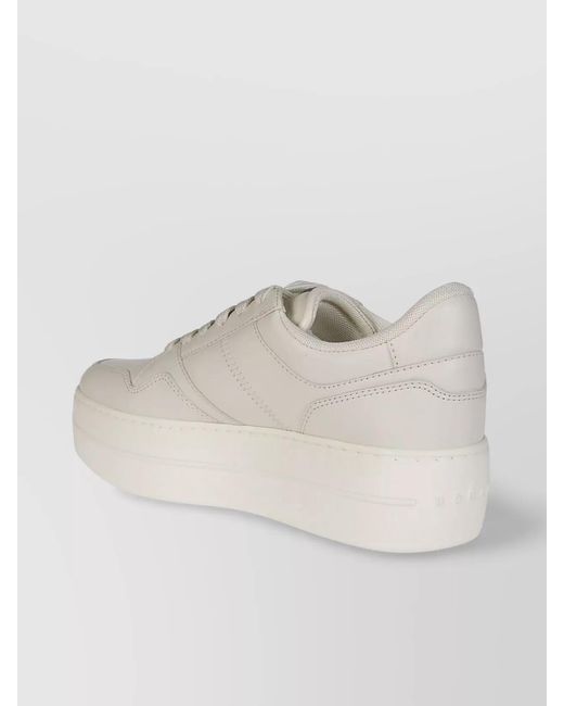 Hogan Natural Leather Low-Top Sneakers