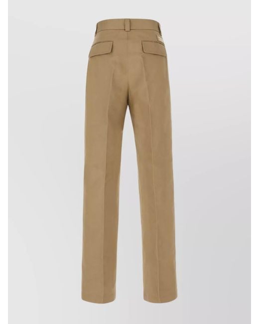 Gucci Natural Cotton Straight-Leg Trousers for men