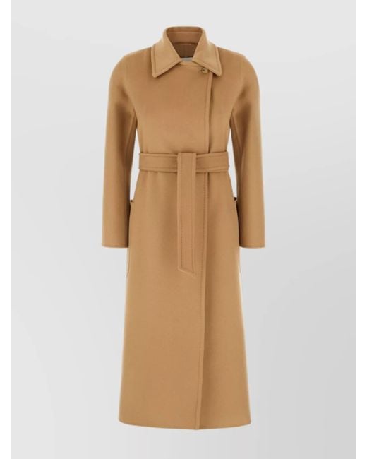 Max Mara Natural Cashmere Single-Breasted Coat