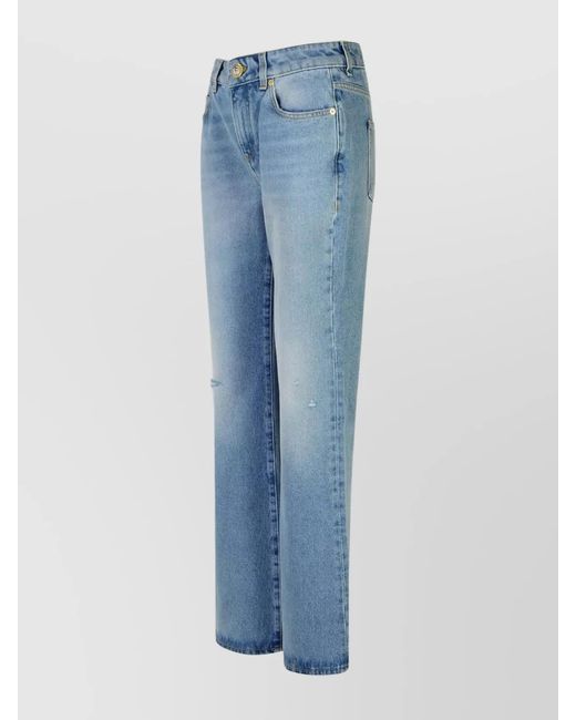 Balmain Blue Denim Flared Jeans