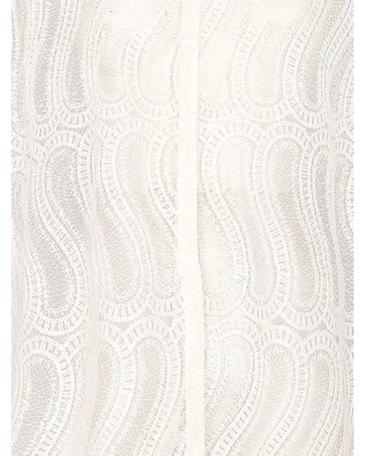 Raquel Diniz Natural Bina Short Sleeve Lace Shirt Detail