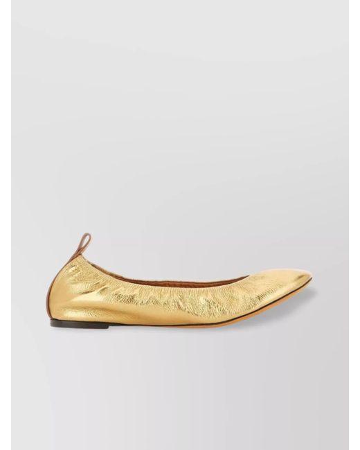 Lanvin Metallic Nappa Leather Ballerina Shoes